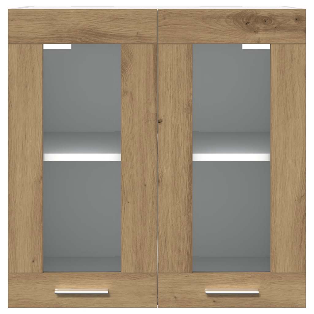 Kitchen Wall Cabinet Lyon with Glass Door Artisan Oak 60x31x60 cm